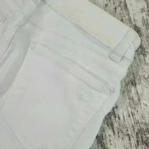 Women's DL1961 Florence Cropped Midrise Instrasculpt Skinny white jeans size 24 - Picture 8 of 11